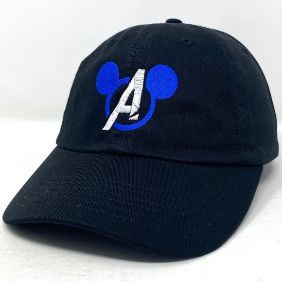 A Big Blue Mouse Ears Slouch Dad Hat Strapback - Picture 2 of 6